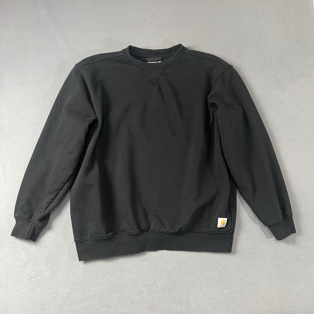 Carhartt Sweater Mens XL Black Midweight Crewneck Pullover Outdoor Workwear